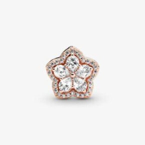 Pandora Sparkling Snowflake Pav?? Charm - Picture 3 of 5